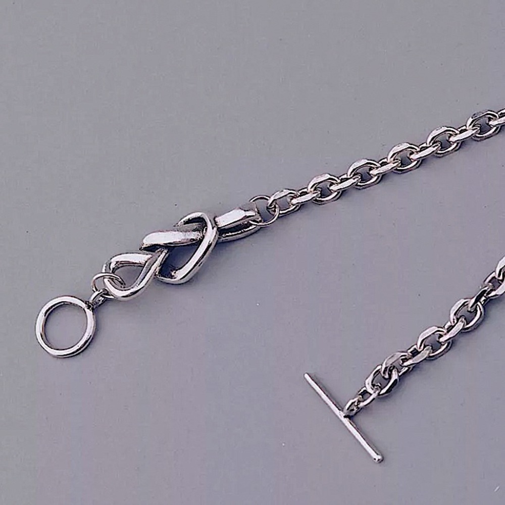 Sterling Silver Knot Minimalist Bracelet - Picture 5 of 6